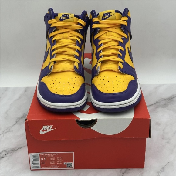 Nike Dunk High Retro Court Purple Violet Court Shoes Mens 9.5 Lakers Sneakers main image 7
